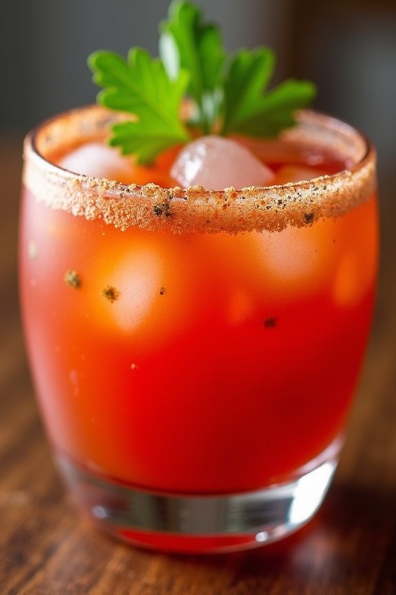 spicy savory tomato beverage