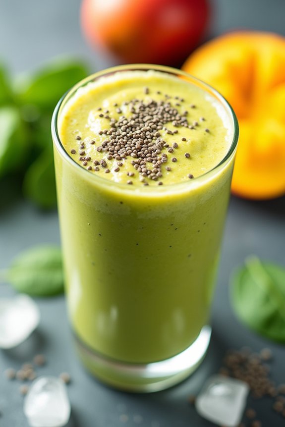 spinach mango protein shake