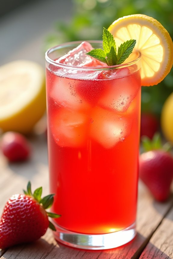 strawberry lemonade summer refreshment