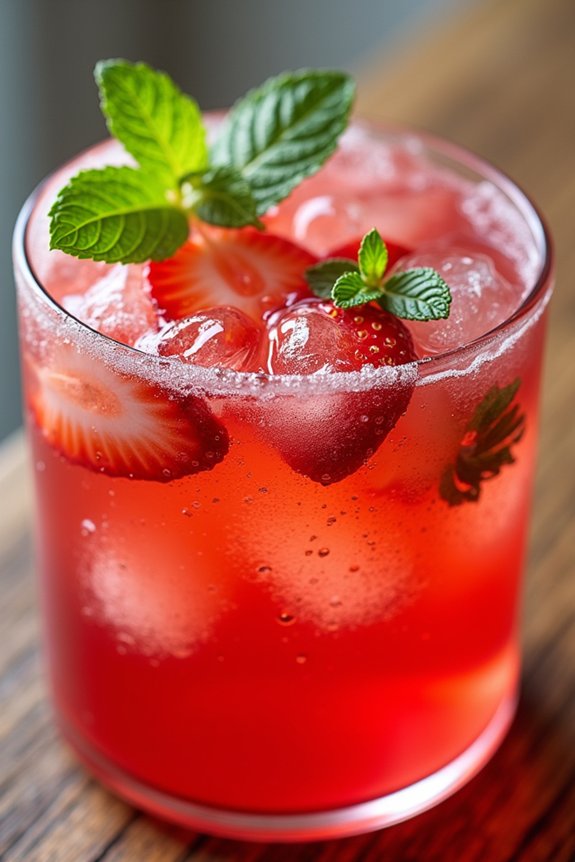 strawberry mint refreshing drink