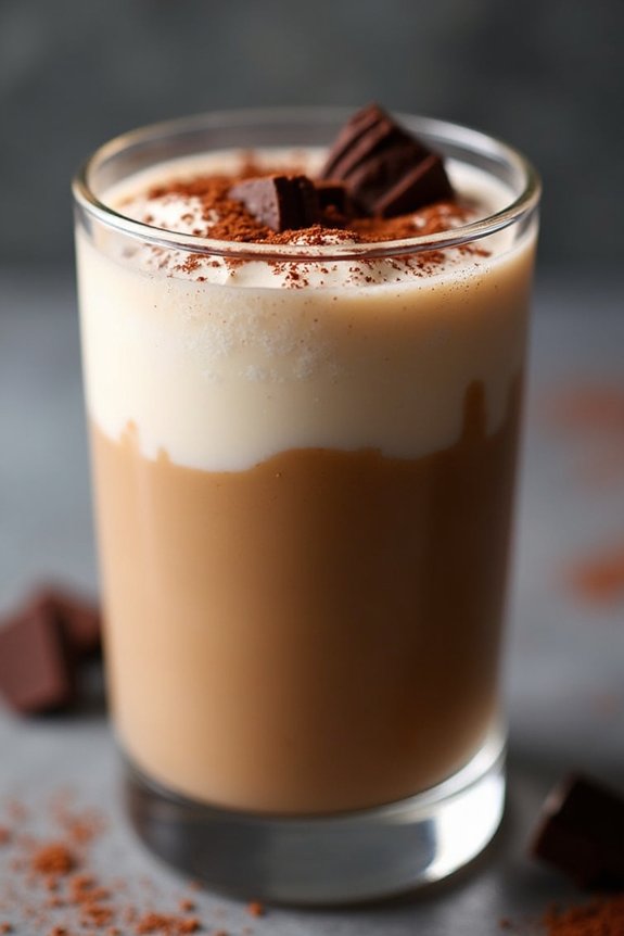 tiramisu inspired protein shake