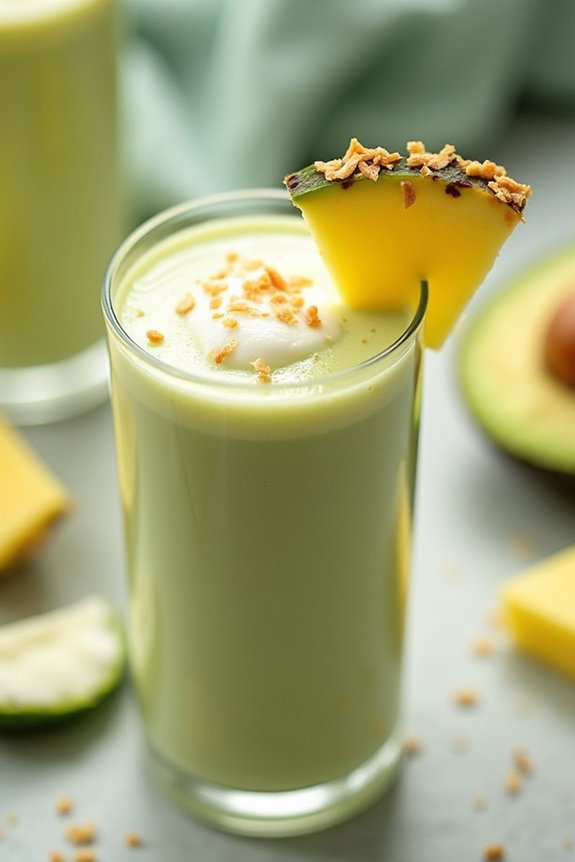 tropical avocado pineapple shake
