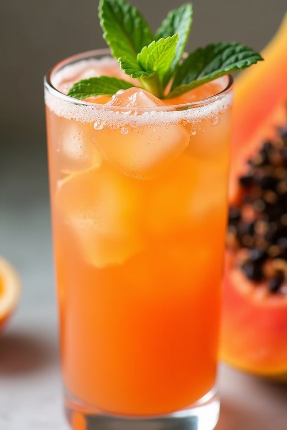 tropical citrus papaya refreshment