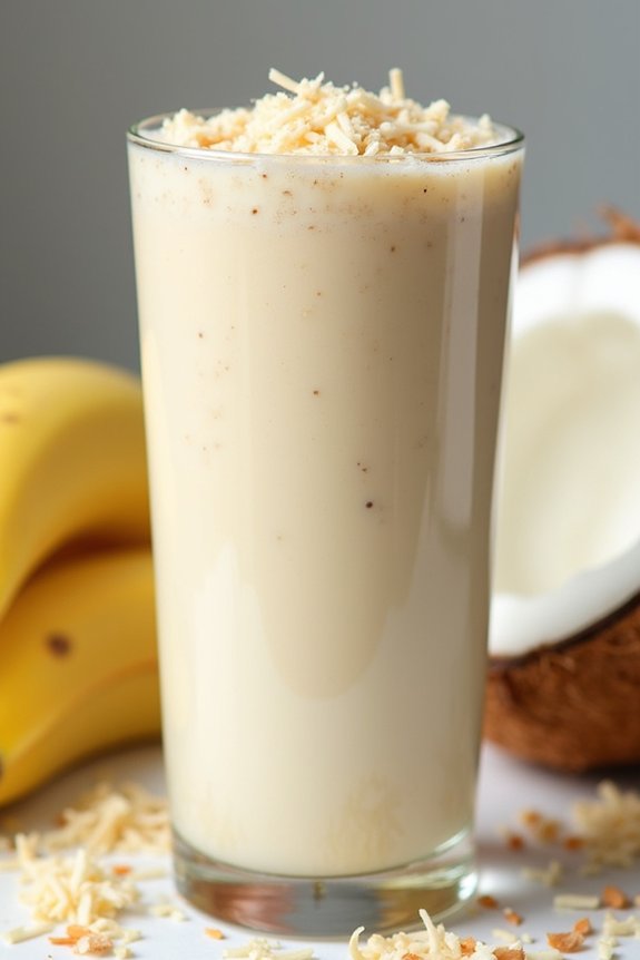 tropical coconut banana shake