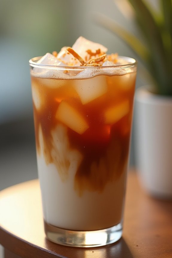 tropical coconut iced coffee