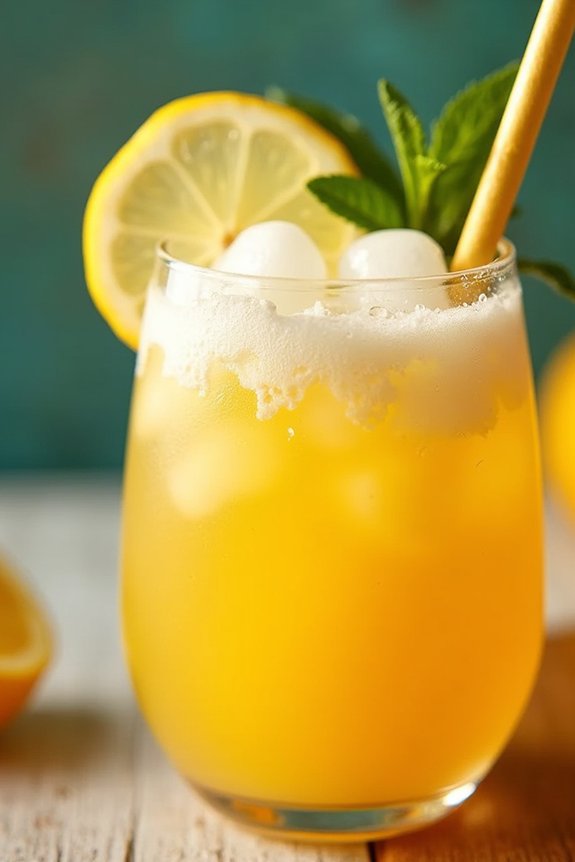 tropical coconut mango lemonade