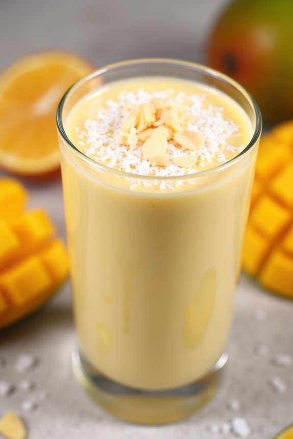 tropical coconut mango shake