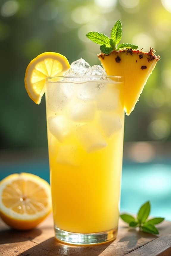 tropical coconut pineapple refreshment