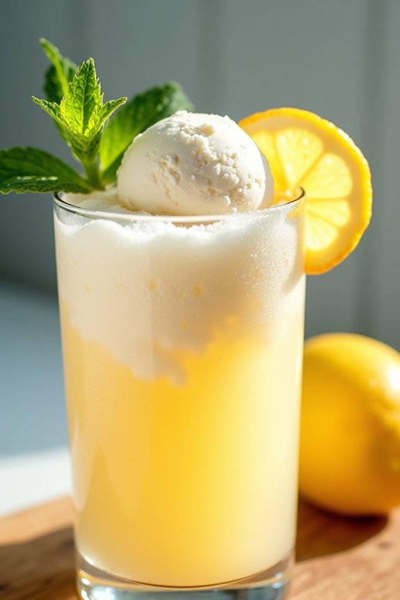 tropical creamy lemonade float