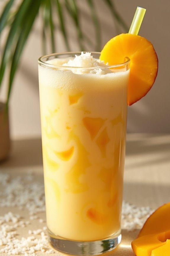 tropical creamy mango beverage