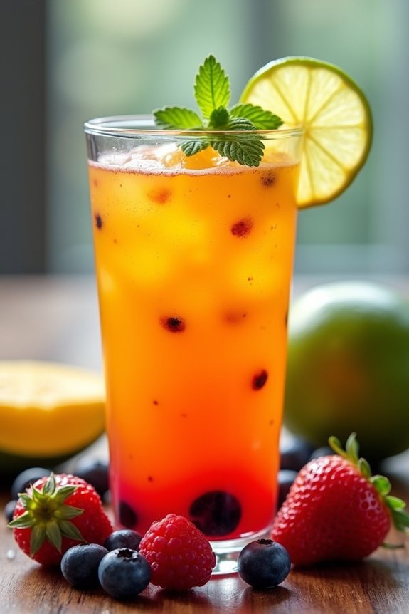 tropical mango berry juice