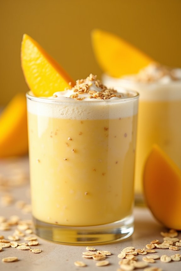 tropical mango oatmeal shake