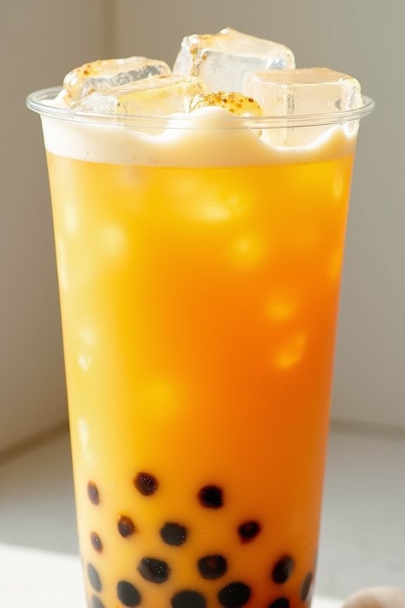 tropical mango passion fruit bubble tea