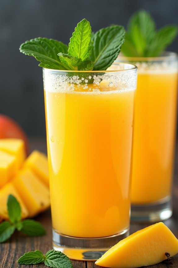 tropical mango pineapple beverage