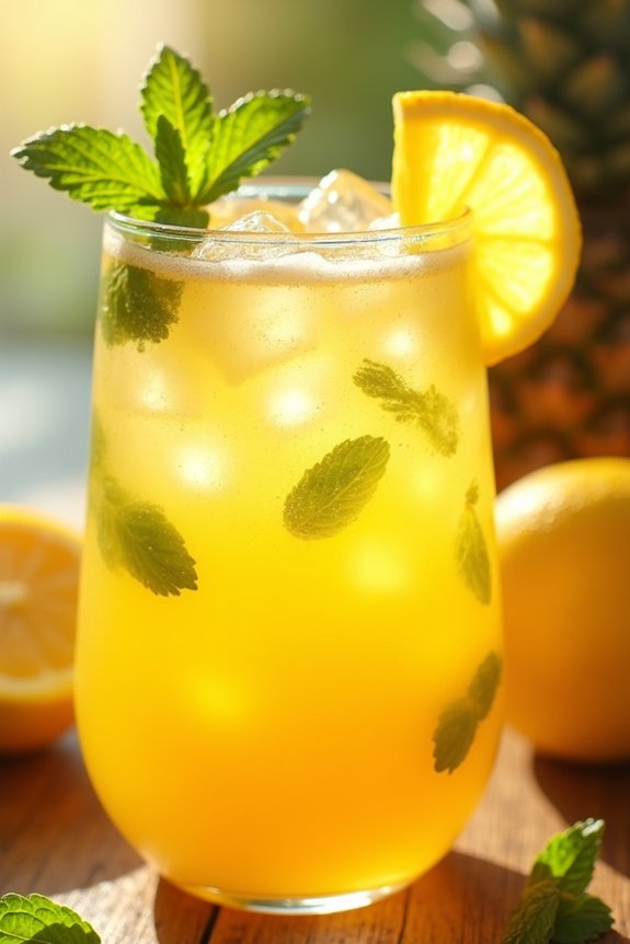 tropical mango pineapple lemonade