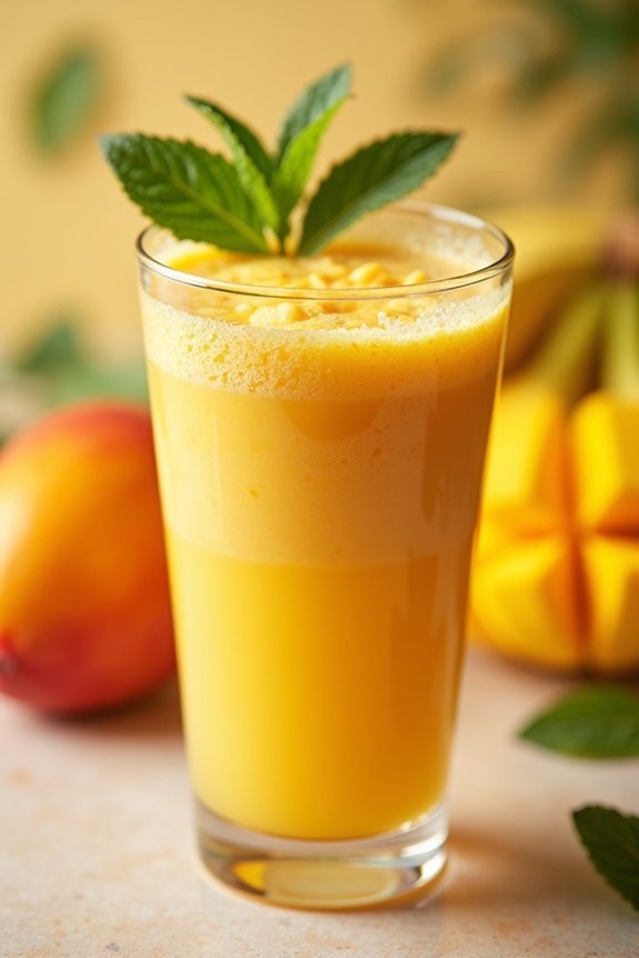 tropical mango spinach shake