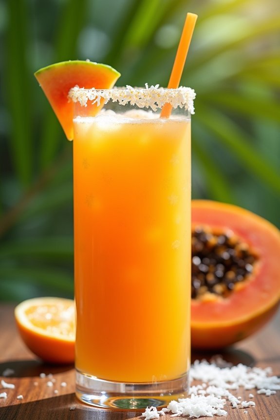 tropical papaya coconut juice