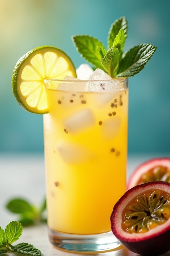 tropical passion fruit lemonade