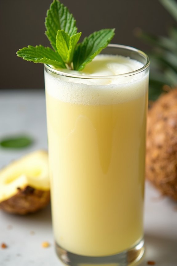 tropical pineapple coconut beverage