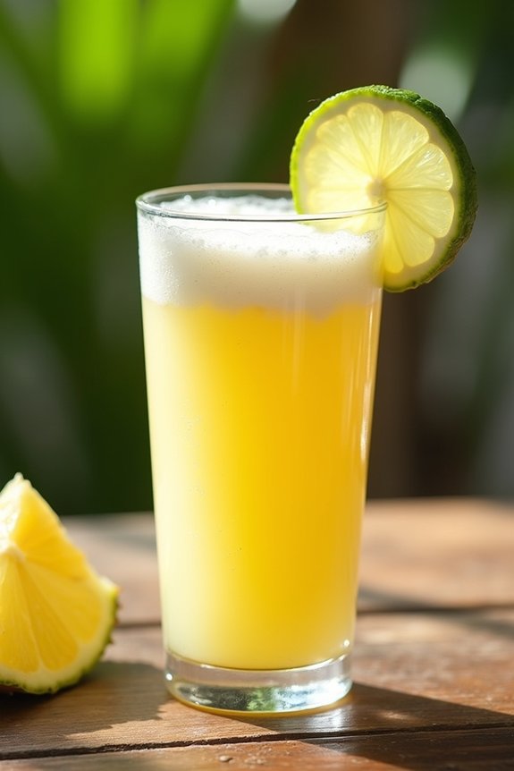 tropical pineapple coconut lemonade