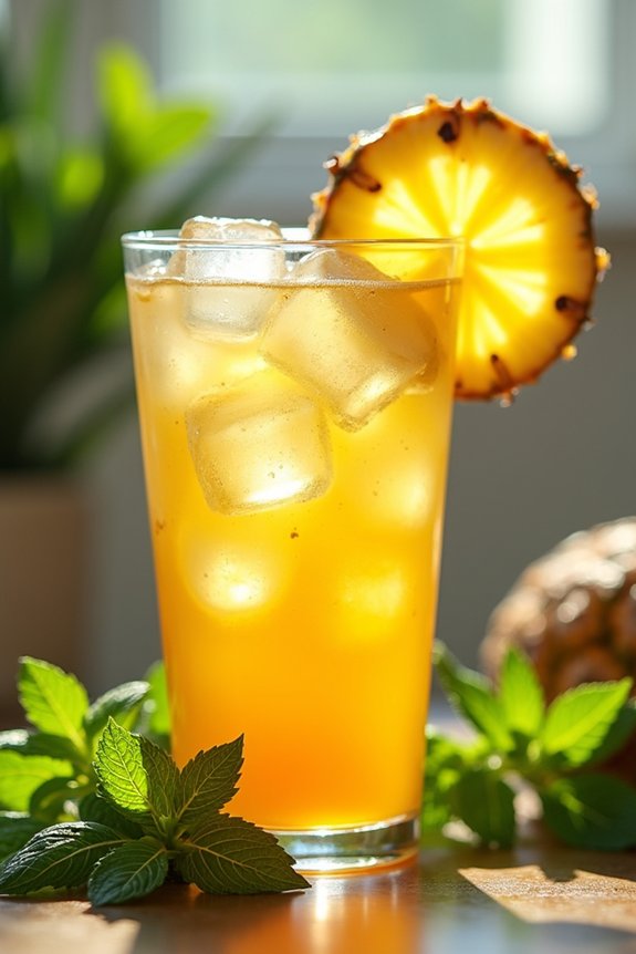 tropical pineapple green tea