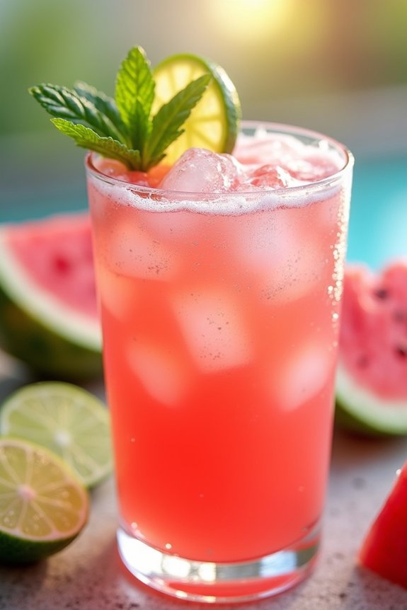 tropical watermelon coconut beverage