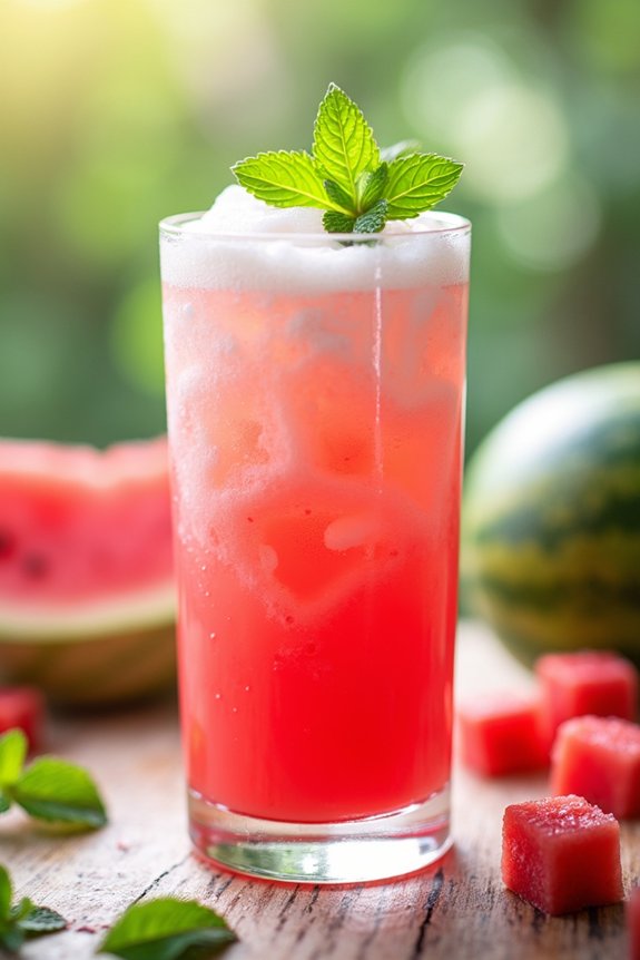 tropical watermelon coconut drink