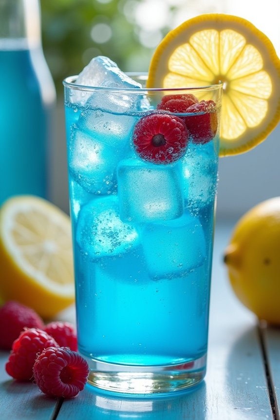 vibrant blue raspberry lemonade