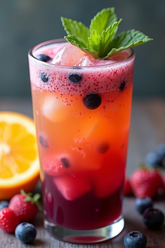vibrant citrus berry beverage