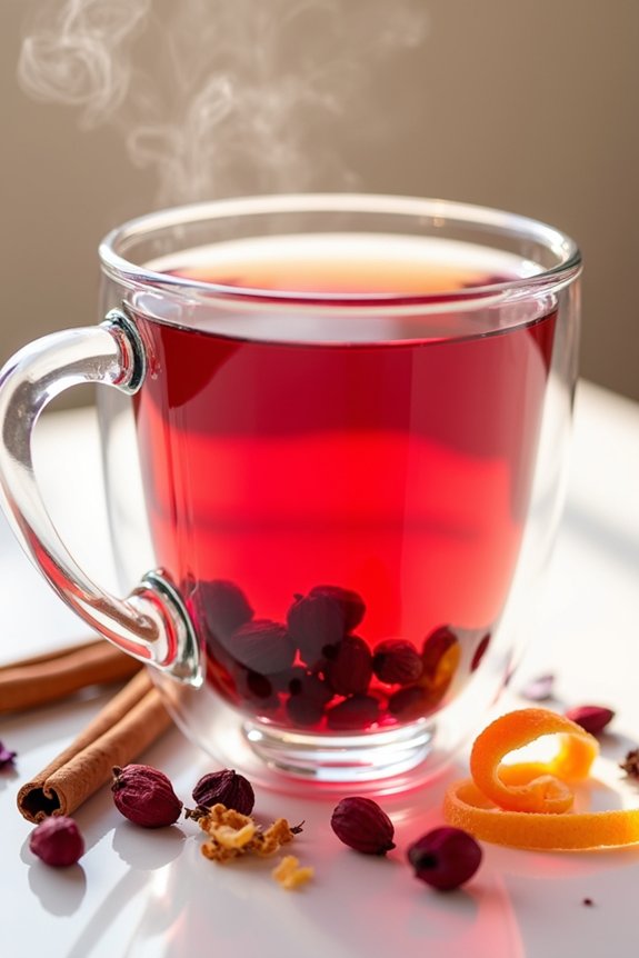 vibrant herbal tea infusion