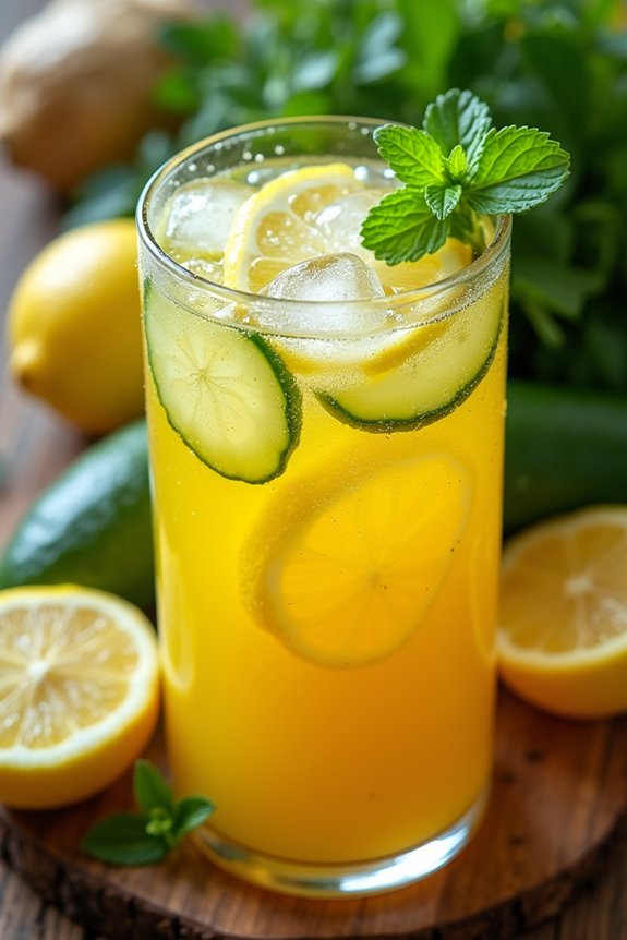 zesty lemon ginger detox juice