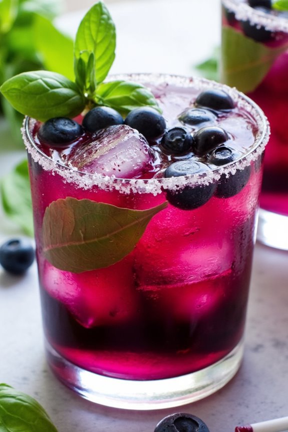 blueberry basil margarita delight