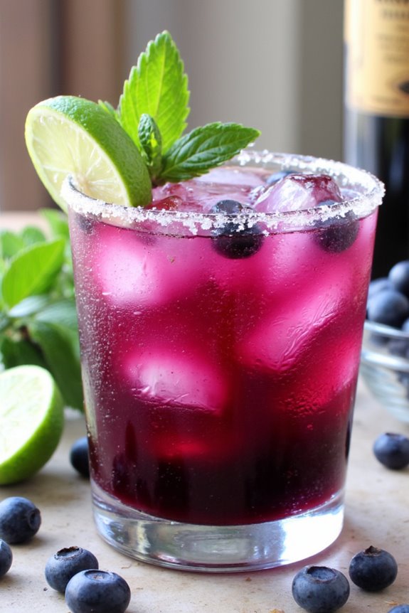 blueberry mint margarita delight