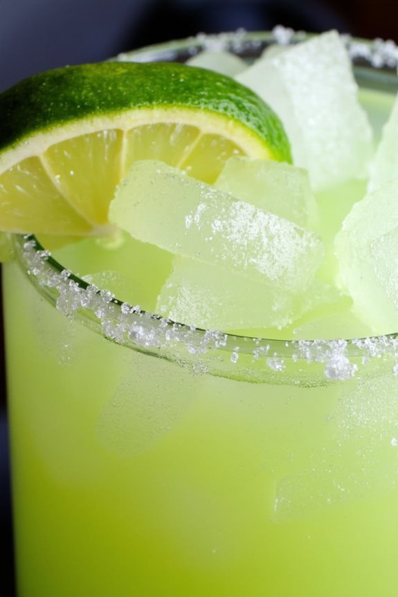 chilled frozen lime margarita