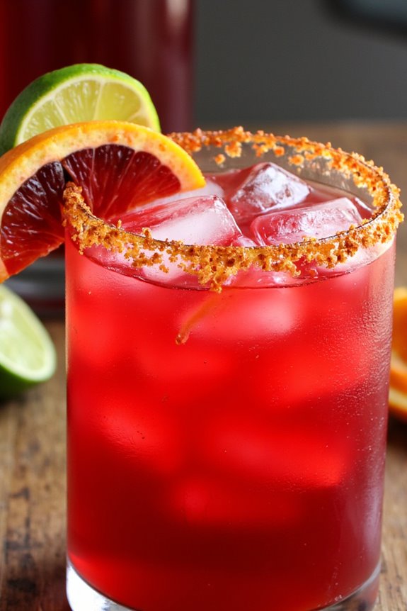 citrusy blood orange cocktail