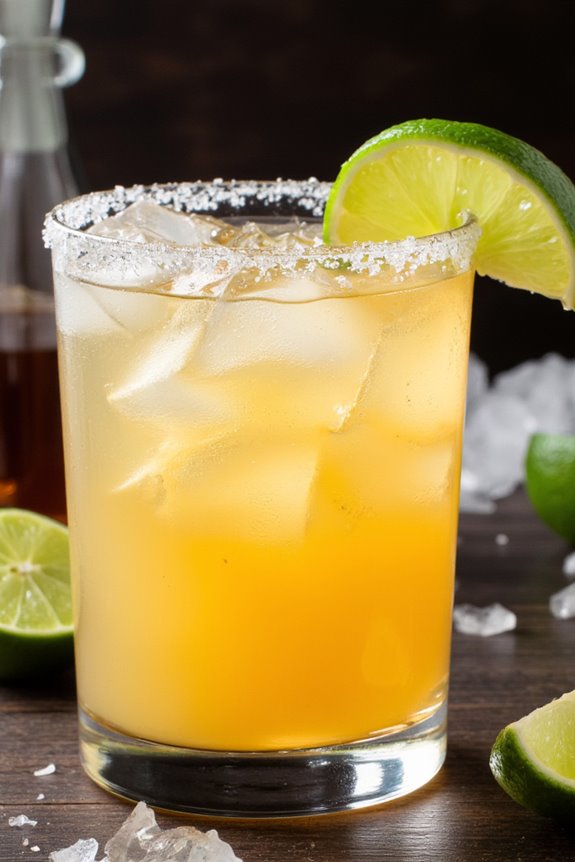 classic margarita with tequila float