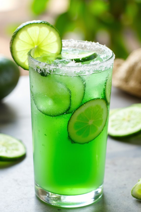 cucumber lime margarita slush