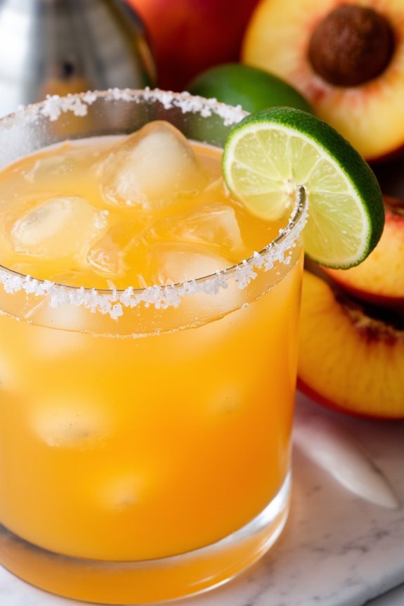 effortless homemade peach margarita