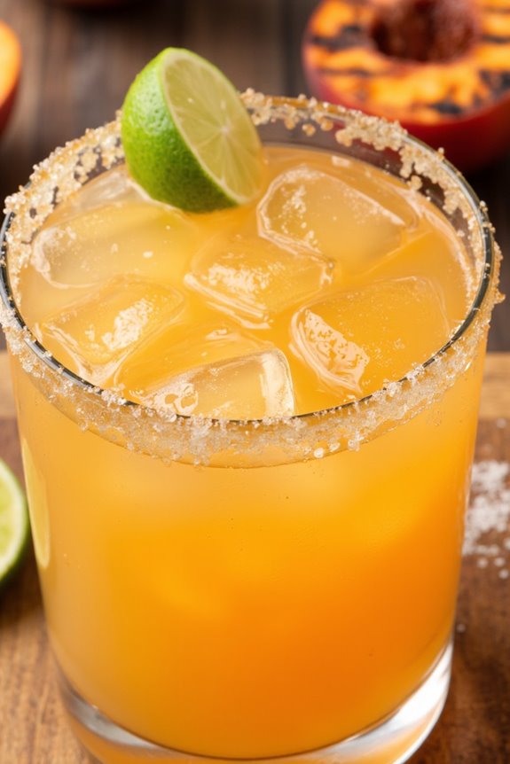 grilled peach margarita delight