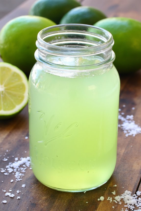 homemade classic lime margarita