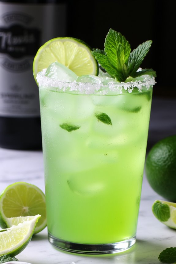 minty lime cocktail recipe