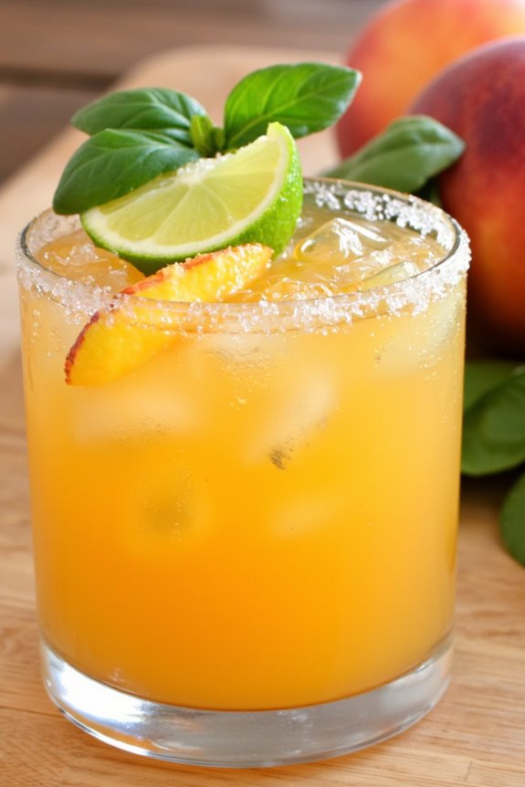 peach basil margarita infusion