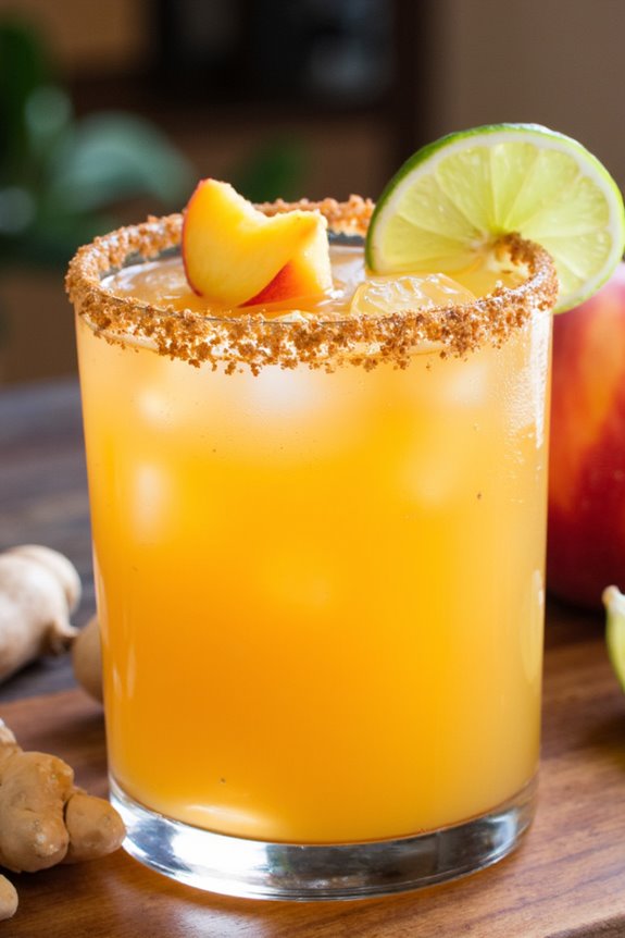 peach ginger margarita delight