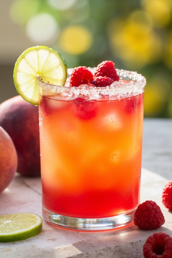 peach raspberry margarita recipe