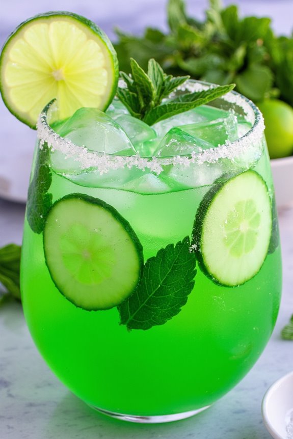 refreshing cucumber mint cocktail