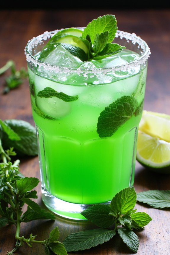 refreshing cucumber mint margarita