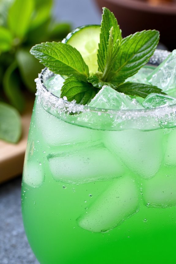 refreshing cucumber mint margarita