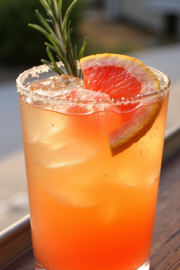 refreshing herbal grapefruit margarita