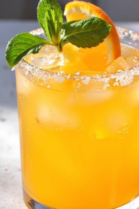 refreshing orange mint margarita