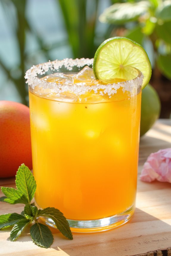 refreshing tropical mango mocktail